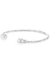 little terrific silver cuff twisted cable baby bangle